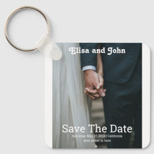 Porte-clés Invitations de mariage simples et élégantes