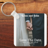 Porte-clés Invitations de mariage simples et élégantes (Recto)