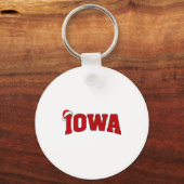 Porte-clés Iowa Christmas Santa Hat Retro Throwback Souvenir  (Recto)