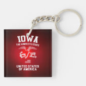 Porte-clés Iowa L'État Hawkeye (Dos)