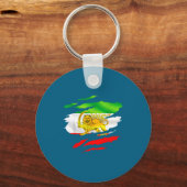 Porte-clés Iran Flag Map Lion Sun Artwork (Recto)
