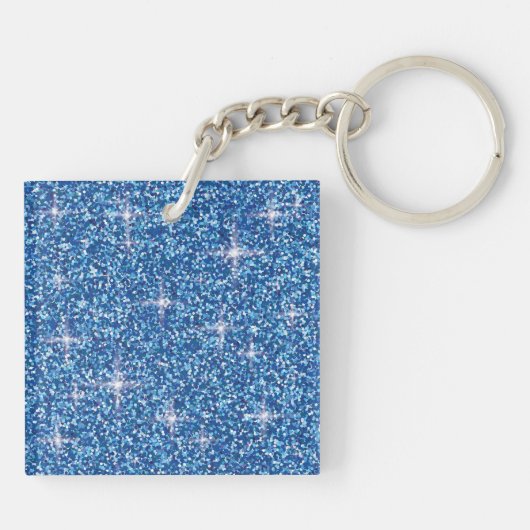 Porte-clés Iridescent bleu brillant (Dos)