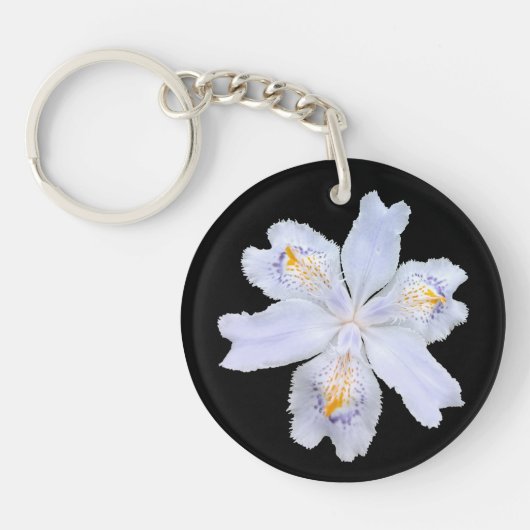 Porte-clés Iris blanc (Devant)