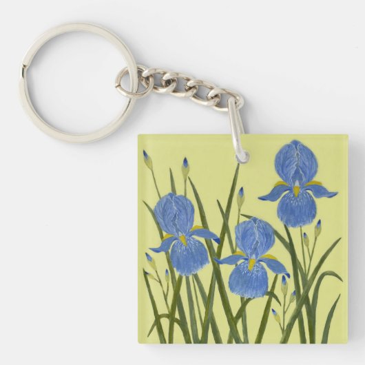 Porte-clés Iris Bleus (Devant)