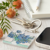 Porte-clés Iris bleus par Vincent Van Gogh Beaux-Arts (Devant Droit)