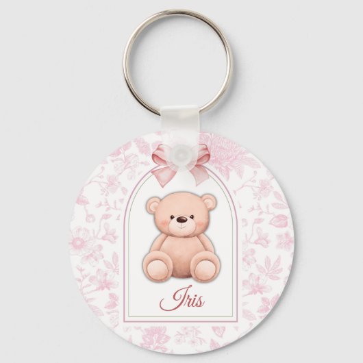 Porte-clés Iris | Conception personnalisée d'ours en peluche (Recto)