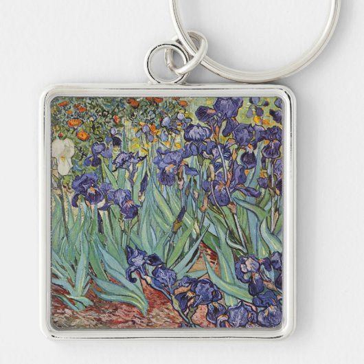 Porte-clés Iris de Van Gogh Peinture Impressionniste (Devant)