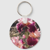 Porte-clés Iris Irises Maroon Fleur Rose Fleur Florale Femme  (Verso)