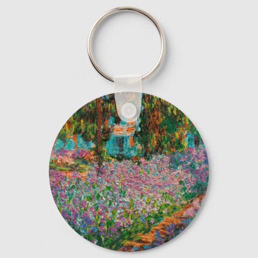 Porte-clés Iris Jardin Monet Giverny fleurs (Recto)