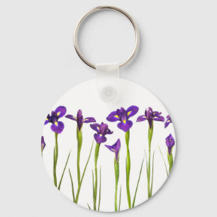 Porte-clés Iris pourpres - modèle customisé par fleur d'iri