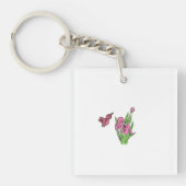 Porte-clés Iris rose (Devant)