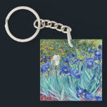Porte-clés Irises Vincent van Gogh<br><div class="desc">Irises (1889) Vincent van Gogh. Un beau paysage estival. Les iris bleus fleurissent dans un lit fleuri dans un jardin verdoyant. Reproduction d'oeuvres d'art célèbres dans le domaine public.</div>
