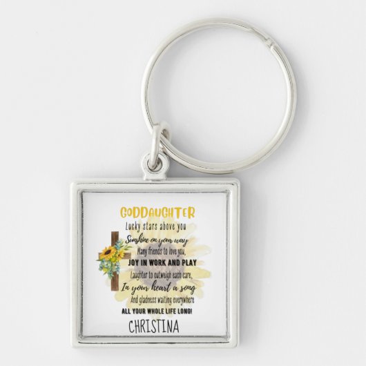 Porte-clés Irish Blessing For GODDAUGHTER - Cadeau Personnali (Devant)