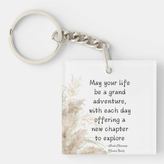 Porte-clés Irish Blessing May Your Life Be a Grand Adventure (Devant)