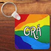 Porte-clés Irish Rainbow Love - Grá signifie amour (Recto)