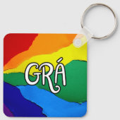 Porte-clés Irish Rainbow Love - Grá signifie amour (Dos)