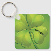 Porte-clés Irish Saint-Patrick Vert Shamrock Personnaliser (Recto)