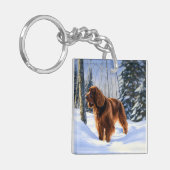 Porte-clés Irish Setter Let It Neige Christmas (Devant gauche)