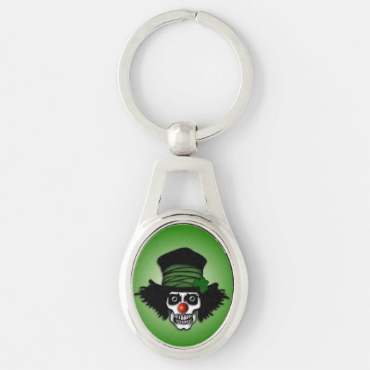 Porte-clés Irish Skeleton Clown Green (Devant)
