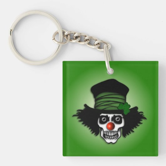 Porte-clés Irish Skeleton Clown Green (Devant)