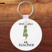 Porte-clés Irish Step Dance Enseignant - Vert (Recto)
