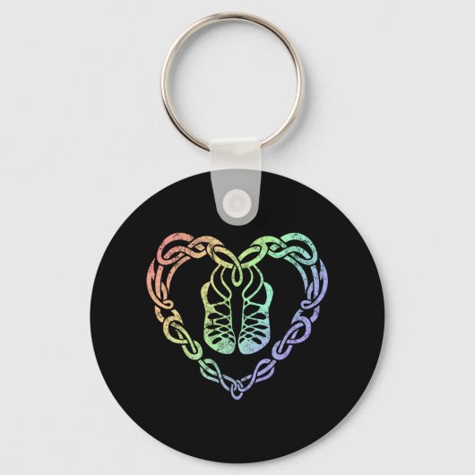 Porte-clés Irish Step Dancing Celtic Knot Heart (Recto)