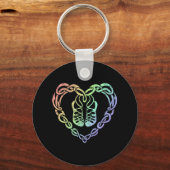 Porte-clés Irish Step Dancing Celtic Knot Heart (Recto)