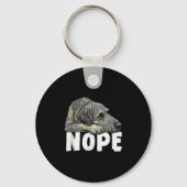 Porte-clés Irish Wolfhound Nope Funny Lazy Pet Dog Cute (Recto)
