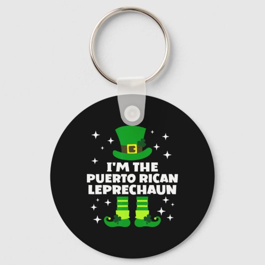 Porte-clés Irlandais drôle Leprechaun St patrick Da (Recto)