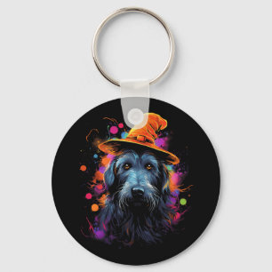 Porte-clés Irlandais Wolfhound Halloween Chien animal de comp