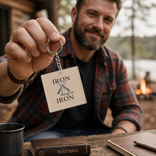 Porte-clés Iron aiguiseur Fer couteau chrétien