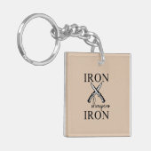 Porte-clés Iron aiguiseur Fer couteau chrétien (Devant gauche)