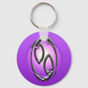 Porte-clés Iron Cancer Symbol, purple