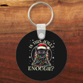 Porte-clés Is This Jolly Enough Funny Cat Christmas Meme (Recto)