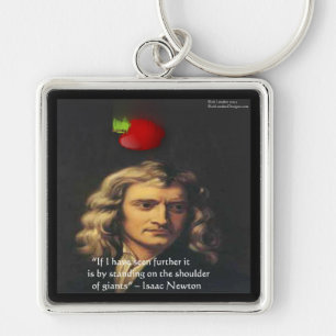 Porte-clés Isaac Newton "Épaules géantes" Cadeaux de sagesse