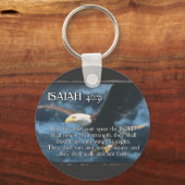 Porte-clés ISAIAH 40:31 Monter avec des ailes comme des ailes (Recto)