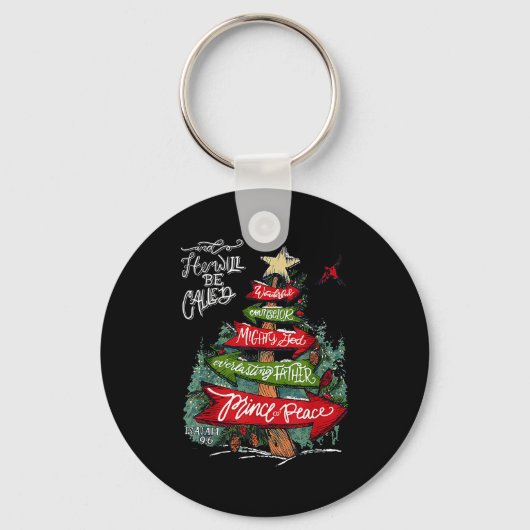 Porte-clés Isaiah 9_6 And He Will Be Called Jesus Christmas C (Recto)