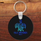 Porte-clés Isla Mujeres Mexico Sea Turtle Tie Dye Hibiscus Va (Recto)