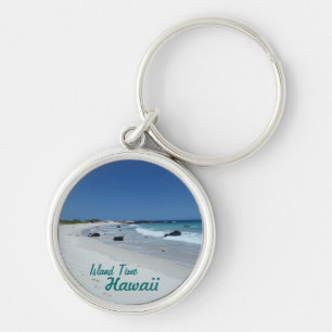 Porte-clés Island Time Hawaii pittoresque plage souvenir port