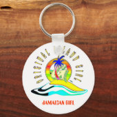 PORTE-CLÉS ISLANDE ORIGINALE GIRLZ, JAMAÏCAINE FILLE (Recto)
