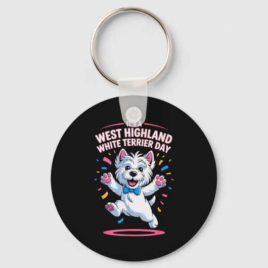 Porte-clés It’s A West Highland White Terrier Day Pet Dog Hum (Recto)