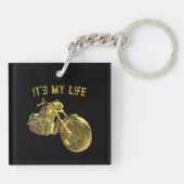 Porte-clés „It’s My Life“: Golden Bike 3D - (Dos)