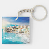 Porte-clés Italie Plage Océan Méditerranée Pittoresque peintu (Dos)