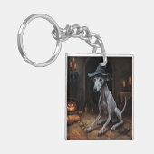 Porte-clés Italien Greyhound Citrouille Halloween effrayant (Devant gauche)