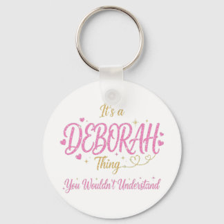 Porte-clés It's A Deborah Thing Pink Gold Women Gift