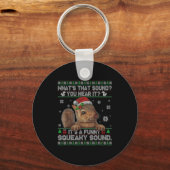 Porte-clés It's A Funny Squeaky Sound Christmas Squirrel Swea (Recto)