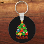 Porte-clés It's Fine I'm Fine Everything Is Fine Christmas Du (Recto)