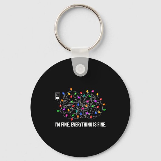 Porte-clés It's Fine I'm Fine Everything Is Fine Funny Christ (Recto)