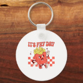 Porte-clés It's Fry Day - Funny French Fries Fast Food (Recto)
