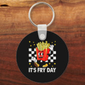 Porte-clés It's Fry Day - Funny French Fries Fast Food (Recto)